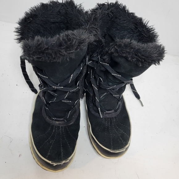 Sorel Black Winter Boot Size 8 - Picture 3 of 12